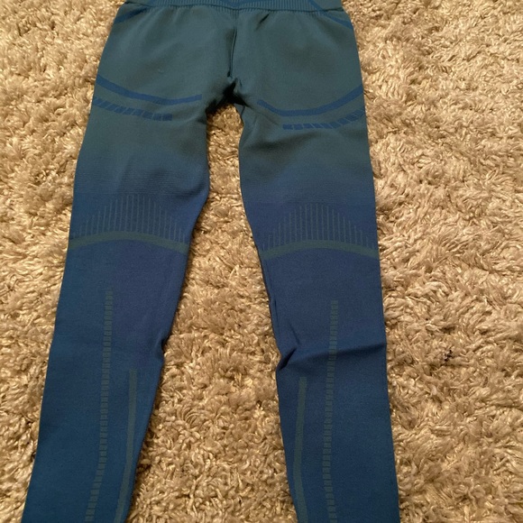 Gymshark GEO SEAMLESS LEGGINGS Teal - Picture 6 of 8